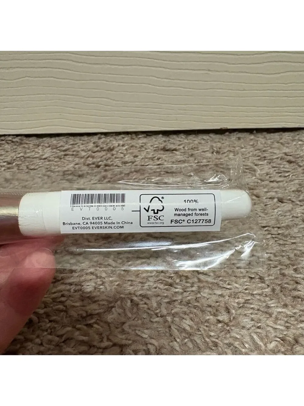 Ever Face 2 Foundation Brush vegan cruelty free synthetic bristles new in bag